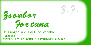 zsombor fortuna business card